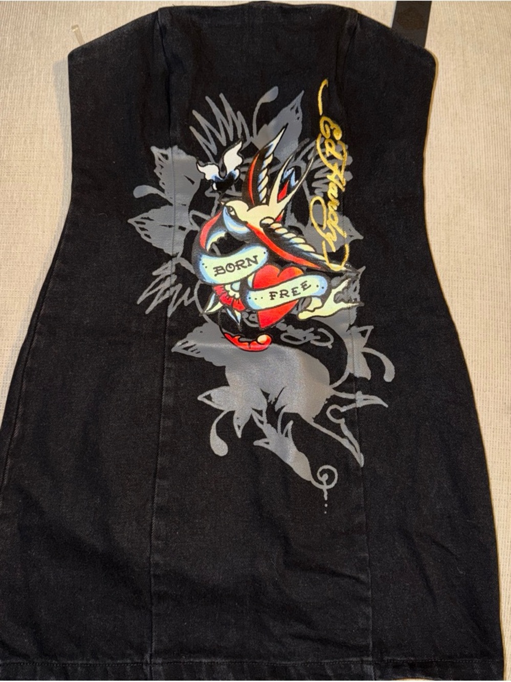 Womens ed hardy denim dress